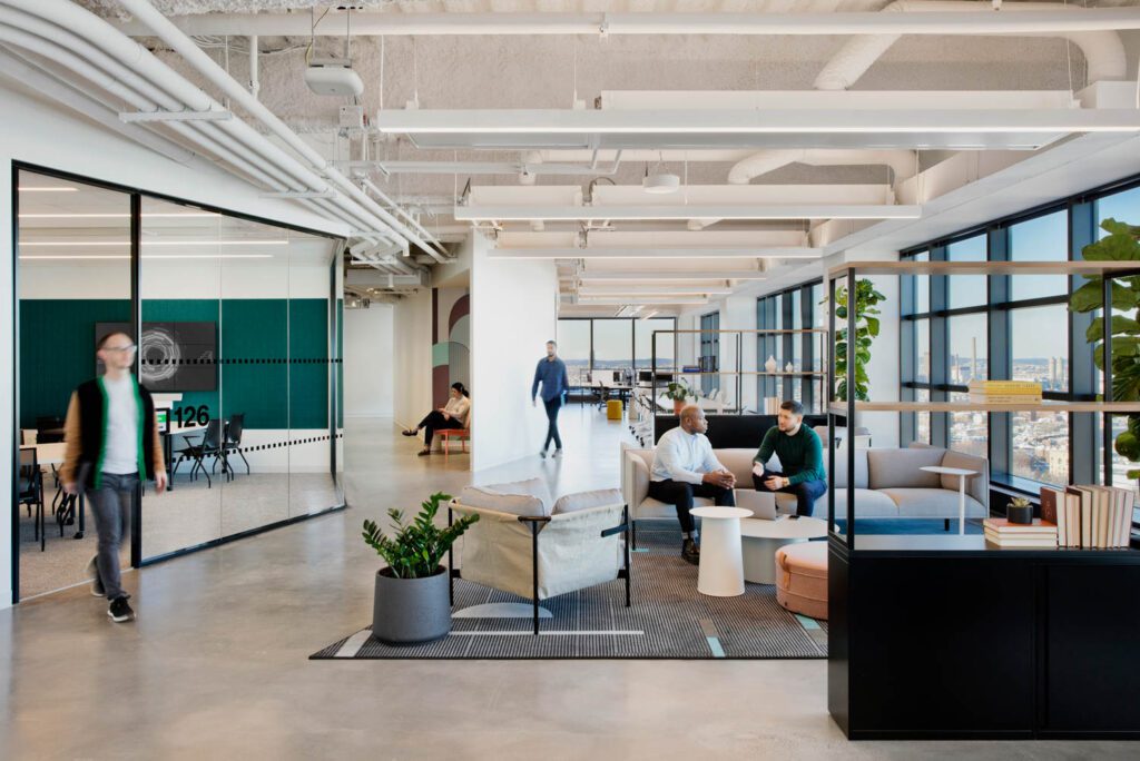 workplaces inside the Verizon building