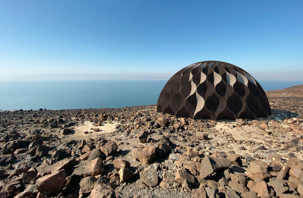 Tent overlooking the Dead Sea