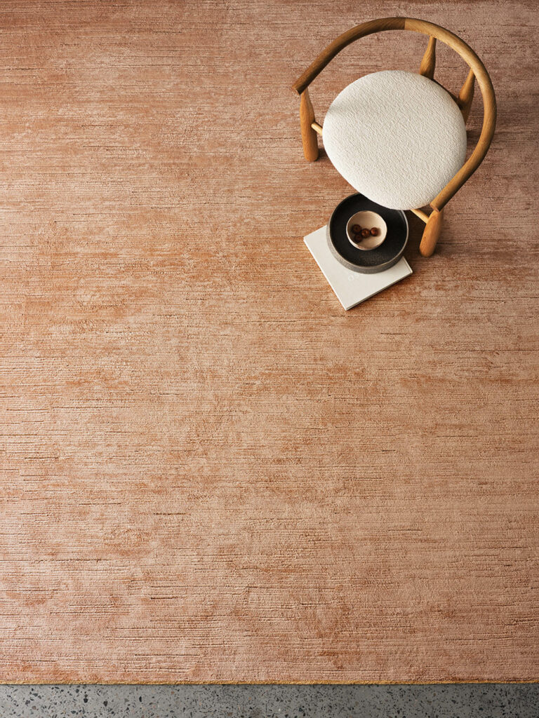 aerial view of chair on brown carpet