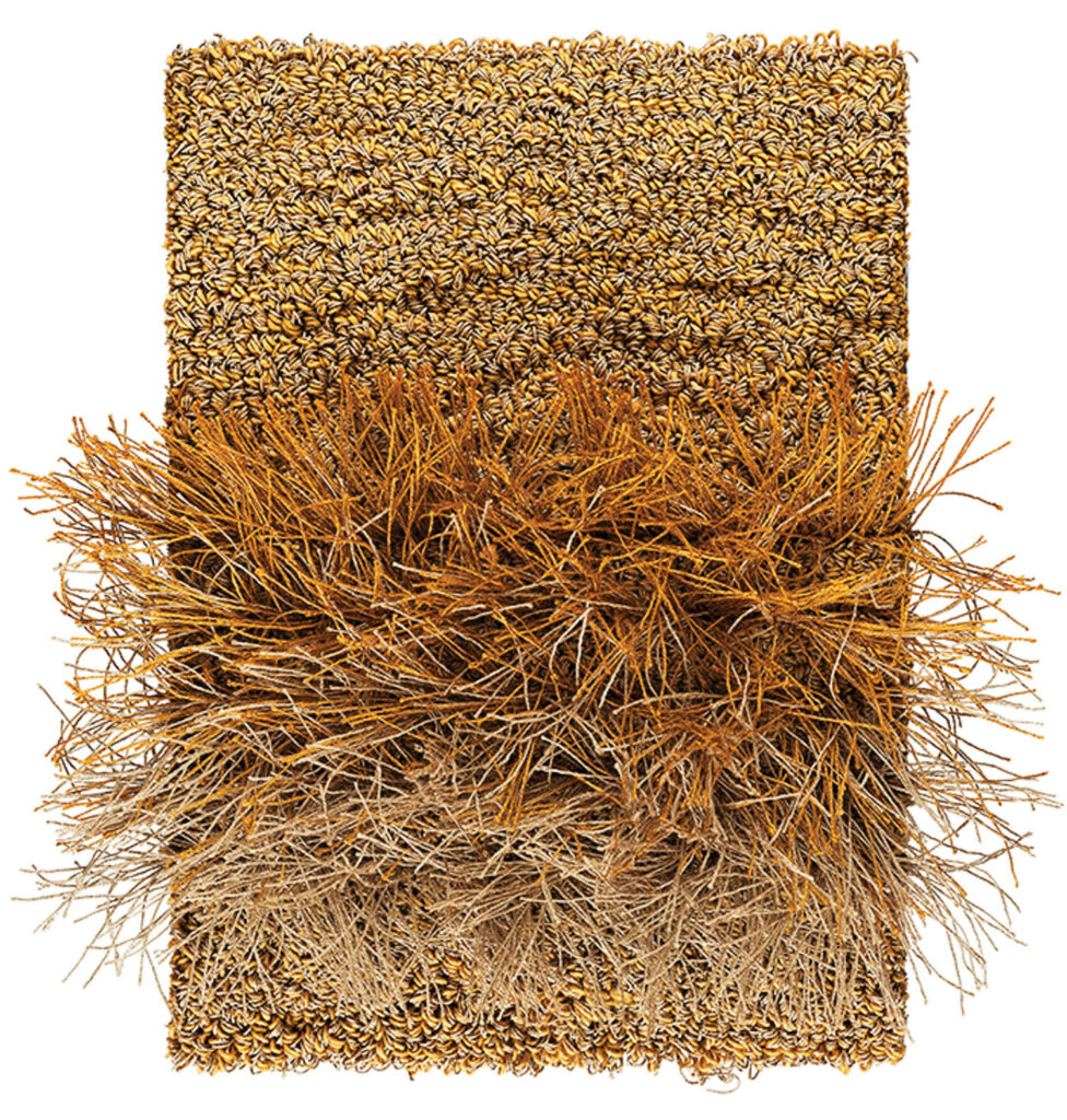 tan grass rug