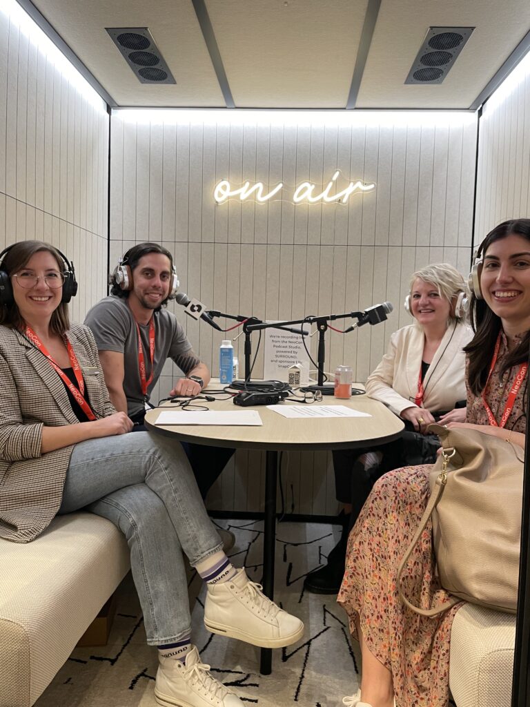 Susan Fernandz in a podcast studio